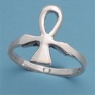 Sterling Silver Ankh Symbol Ring Size 7