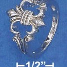 Sterling Silver Fancy Fleur de Lis Ring Size 7
