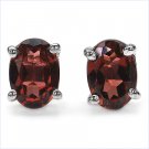 Sterling silver Garnet post earrings