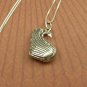 Sterling Silver Swan Pendant and chain Necklace