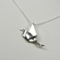 Origami Peace Crane Necklace - Sterling Silver