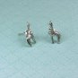 Cute Sterling Silver Giraffe Post Earrings