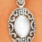 Vintage style Sterling Silver Mother of Pearl Pendant