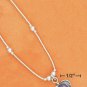 Pretty Sterling Silver Heart shaped Pendant with a Purple Charoite stone and 16 inch Necklace