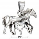Cute Sterling Silver Mother and Foal Horses