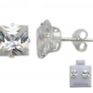 Pretty Sterling Silver Clear CZ Cubic Zirconia Earrings