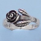 Sterling Silver Rose Ring Size 6