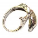 Awesome Sterling Silver Dolphin Wrap Ring Size 9