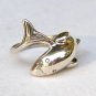 Awesome Sterling Silver Dolphin Wrap Ring Size 9