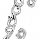 Gorgeous Sterling Silver Antiqued Scroll Design Cuff Bracelet