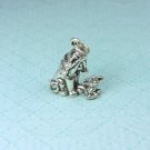 Sterling silver three dimensional Lion and lamb Charm