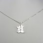 Sterling Silver two Bunnies Kissing charm