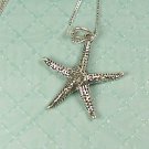 Sterling Silver Starfish charm and 18" chain