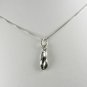 Sterling Silver Flip Flop Sandal charm and 18" chain