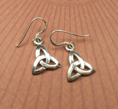 Sterling Silver Celtic Trinity Knot Dangle Earrings