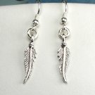 Sterling Silver Feather Earrings