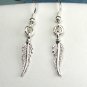 Sterling Silver Feather Earrings