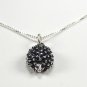 Adorable Sterling Silver Hedgehog Pendant and Necklace