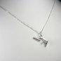 Sterling silver microscope Charm and Necklace
