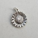 Pretty Sterling Silver Sunflower Pendant and Chain