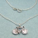 Fun Sterling Silver Bicycle Necklace