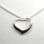 Pretty Sterling Silver Floating Heart Pendant and Rope Chain