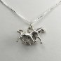Too Cute Sterling Silver Mother Horse and colt necklace