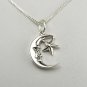 Sterling Silver Moon and Star Necklace