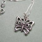 Sterling Silver Butterfly Pendant and Chain