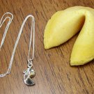 Sterling Silver Fortune Cookie Necklace