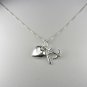Sterling Silver Faith, Hope and Charity Charms and chain necklace