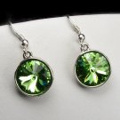 Sparkling Swarovski Peridot crystal earrings - the August birthstone