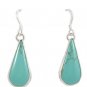 Elegant Sterling Silver Turquoise Teardrop Earrings