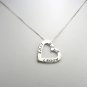Live, Love, Laugh Sterling Silver Floating Heart Charm