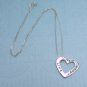 Live, Love, Laugh Sterling Silver Floating Heart Charm