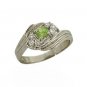 Sterling silver ring with a genuine Peridot Stone in size 6