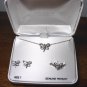 Sterling silver genuine Peridot Set with ring in size 7