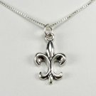 Beautiful Sterling Silver French Fleur de lis symbol Charm