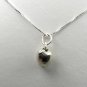 Sterling Silver Apple Charm Pendant and Chain