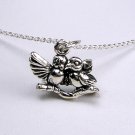Cute Sterling Silver Love Birds Necklace