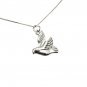 Sterling Silver three dimensional dove peace necklace