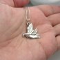 Sterling Silver three dimensional dove peace necklace