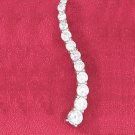 Gorgeous Sterling Silver and CZ Cubic Zirconia Journey pendant and chain necklace