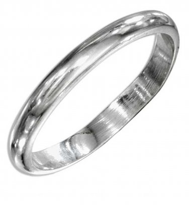 Classic and affordable Sterling Silver Wedding Band Size 6
