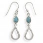 Sterling Silver Turquoise Drop Dangle Earrings
