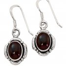 Sterling Silver Garnet gemstone Dangle Earrings