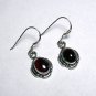 Sterling Silver Garnet gemstone Dangle Earrings