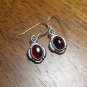 Sterling Silver Garnet gemstone Dangle Earrings