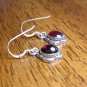 Sterling Silver Garnet gemstone Dangle Earrings