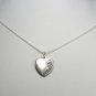 Attractive Sterling Silver Heart Charm with a vintage look and Chain necklace